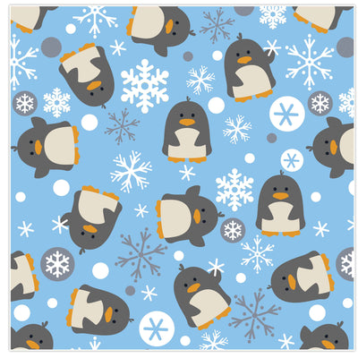 Penguins PUL Fabric-Seconds Slightly Fuzzy