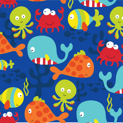 Whales PUL Fabric