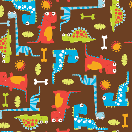 Dino Party Waterproof PUL Fabric